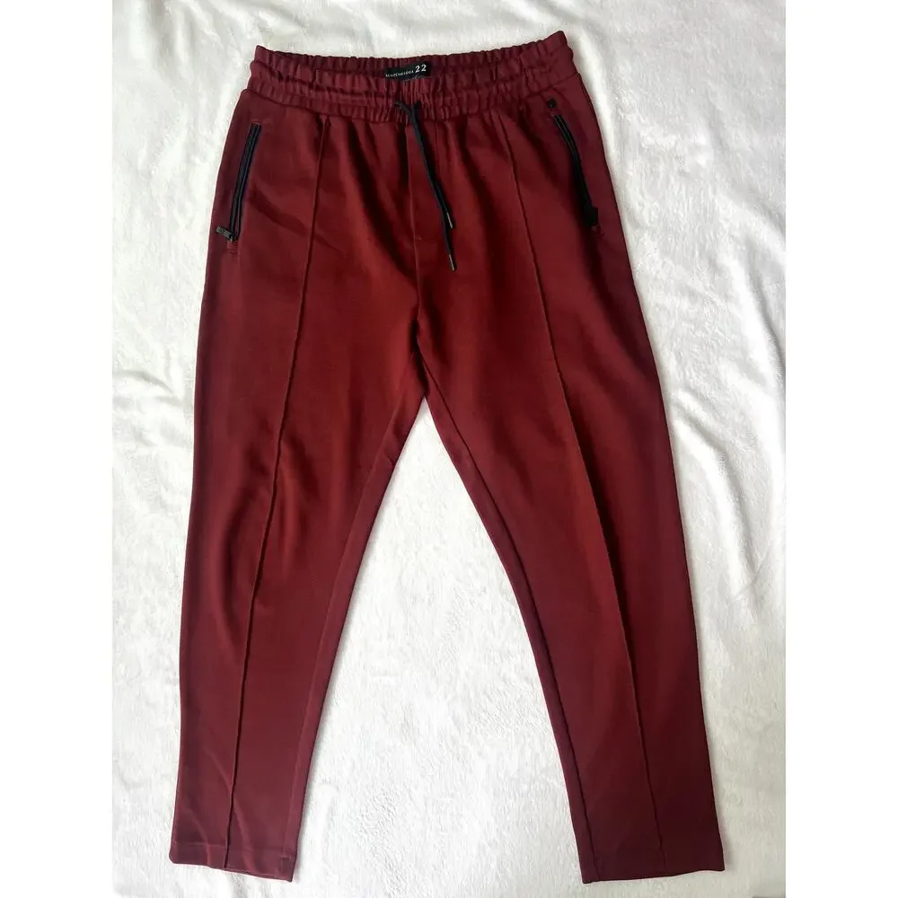 Mens Scotch and Soda 22 Tapered Zip Pocket Sweatpants Athleisure Drawstring Sz L - Picture 1 of 8